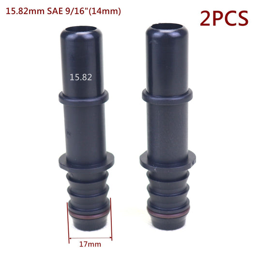 2-Pack 15.82mm ID14 Automotive Fuel Line Hose Quick Release Male Connector