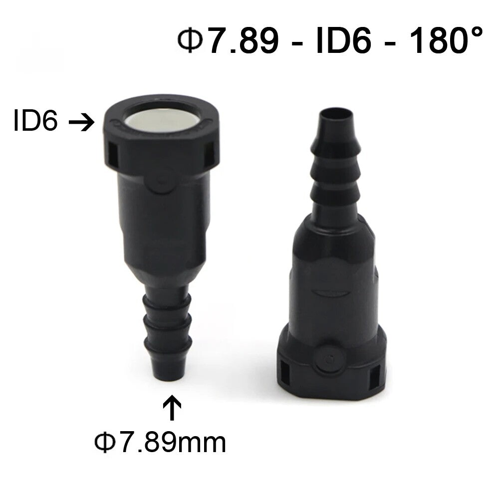 2 x 7.89 mm ID6 8x6 180 Fuel Line Hose Quick Release Female Connector