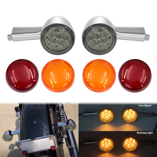 Chrome Long Bracket Rear Turn Signals Light for Harley Sportster 883 1200 92-22