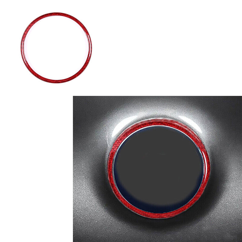 Real Carbon Fiber Rear Logo Ring Trim for Alfa Romeo Giulia for Stelvio 2020-23