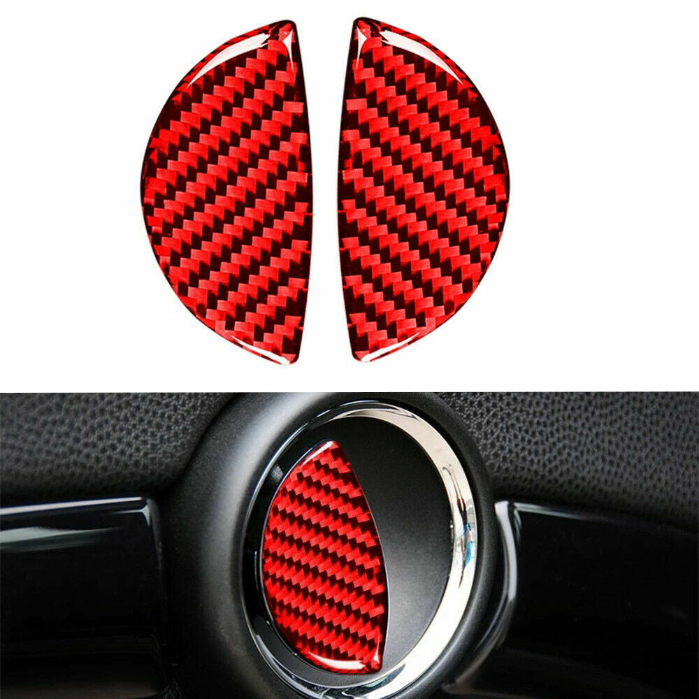 Red carbon fiber door handle decorative sticker cover suitable for Mini Cooper R56