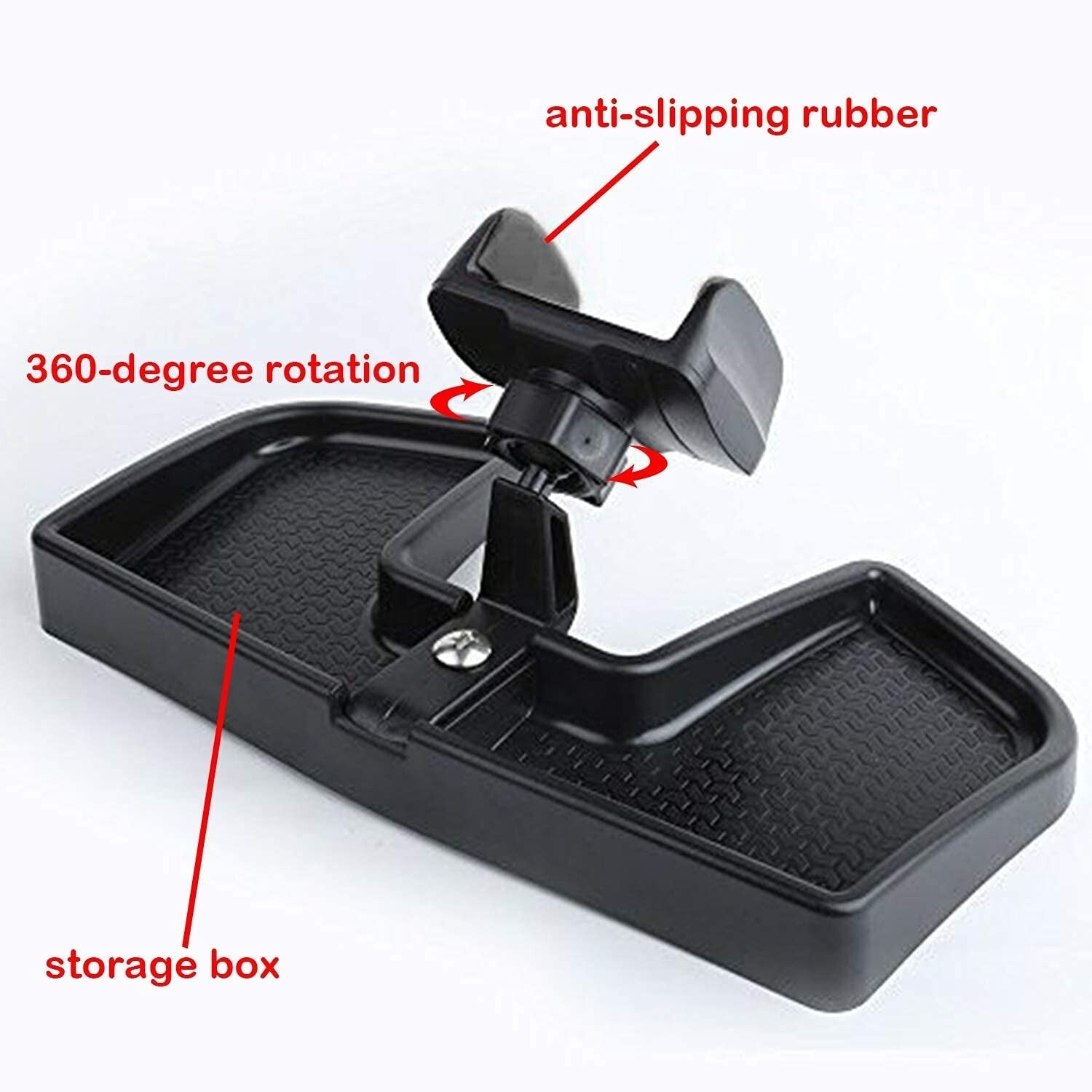 Multi-Mount Phone Bracket Holder Kit with Storage Tray for Jeep Renegade 2016+