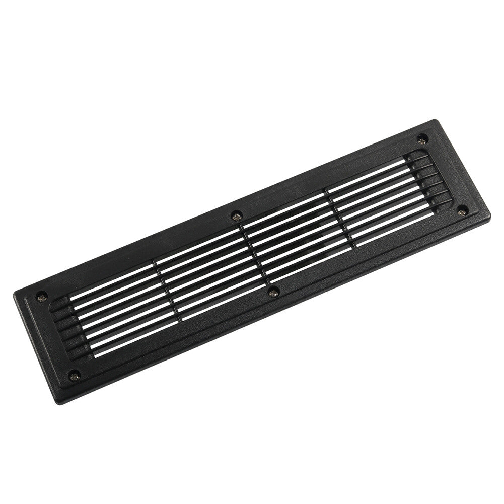 For RV Bus Straight Louver Air Outlet Grill Cover Ventilation Panel Black ABS UK