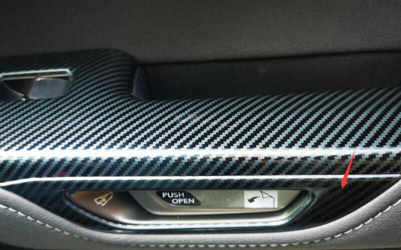 for Lexus NX250 350 350h 2022-23 Carbon Look Steel Inner Door Handle Frame Trim