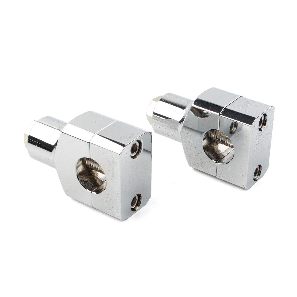 1 Handlebar Handle Bar Adapter Risers Clamp Mounts Chrome Fit for Harley Fatboy