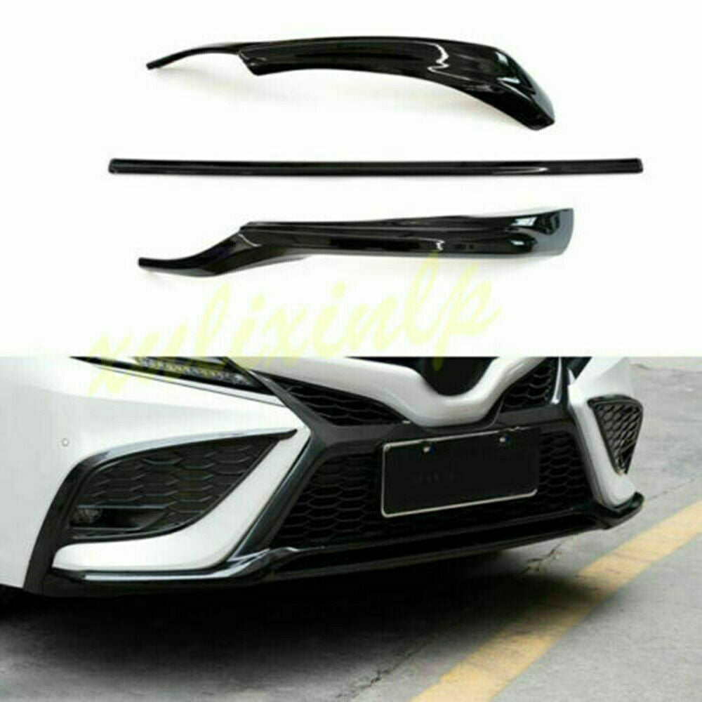 For 2021-2023 for Toyota for Camry SE XSE Piano Black Front Bumper Moulding Cover Bottom