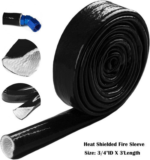 5/8 inch ID black silicone insulating heat shield 3 feet suitable for 10AN oil fuel line