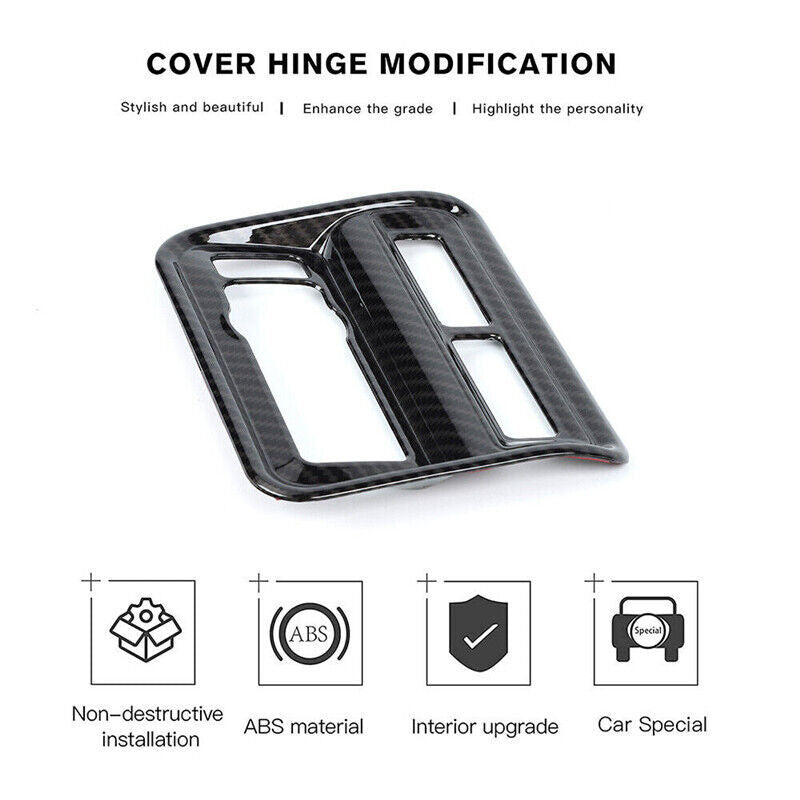 for Ford F-150 F150 2021 2022 Carbon Fiber Headlight Button Switch Cover Trim