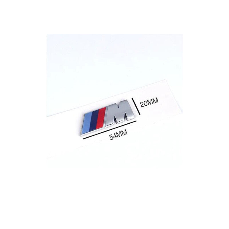 for BMW Silver Trunk Emblem X5 M Small Lettering Decal Badge Set