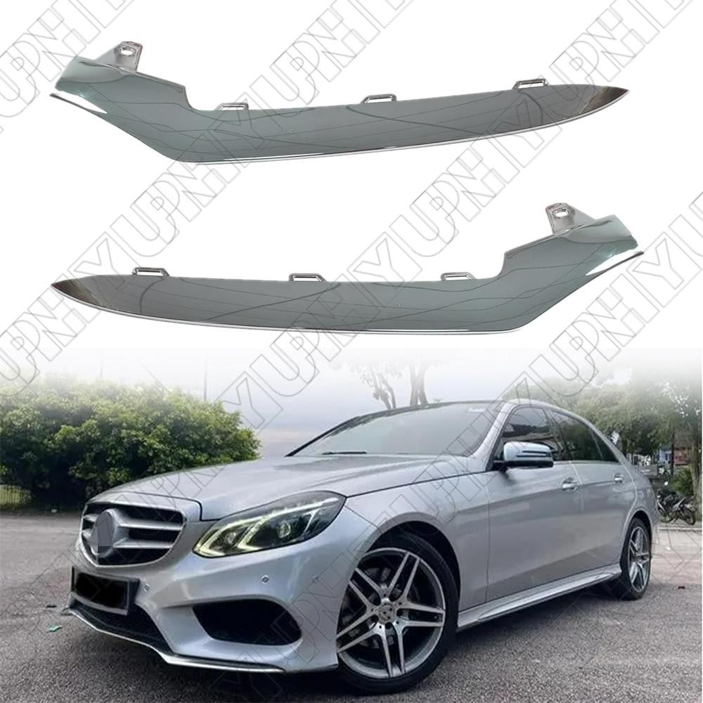Front Bumper Chrome Trim Molding PAIR LR for Mercedes W212 E350 2014 -16
