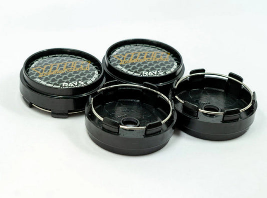 4x66mm Volk Racing Black Badge Wheel Center Hub Cap Edge Cap Decal Badge