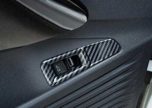 for VW ID.4 2021-2023 Carbon Fiber Tailgate Rear Door Switch Button Cover Trim