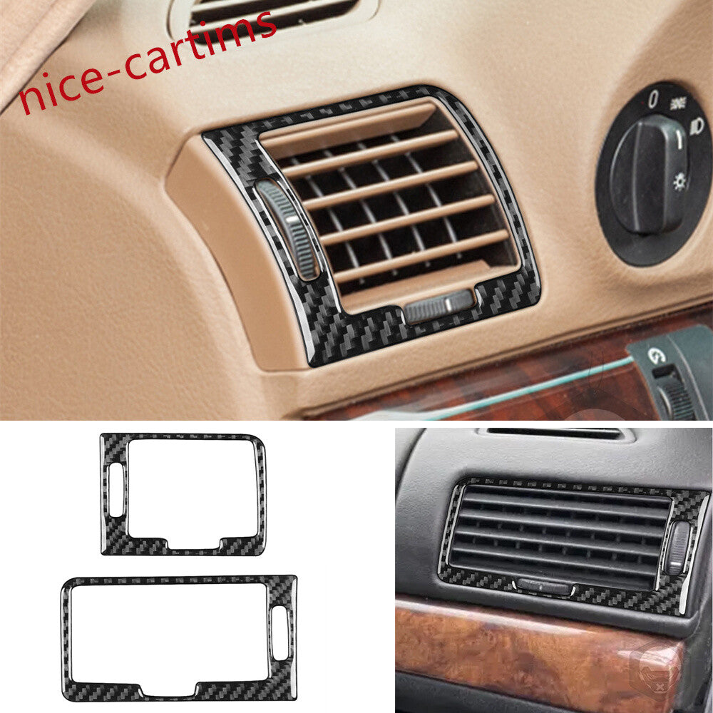 Carbon Fiber Dashboard Side Air Vent Outlet Cover for BMW 7 Series E38 1994-2001