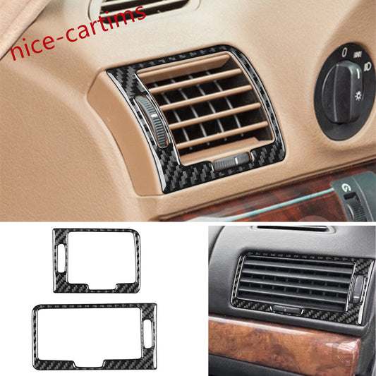 Carbon Fiber Dashboard Side Air Vent Outlet Cover for BMW 7 Series E38 1994-2001