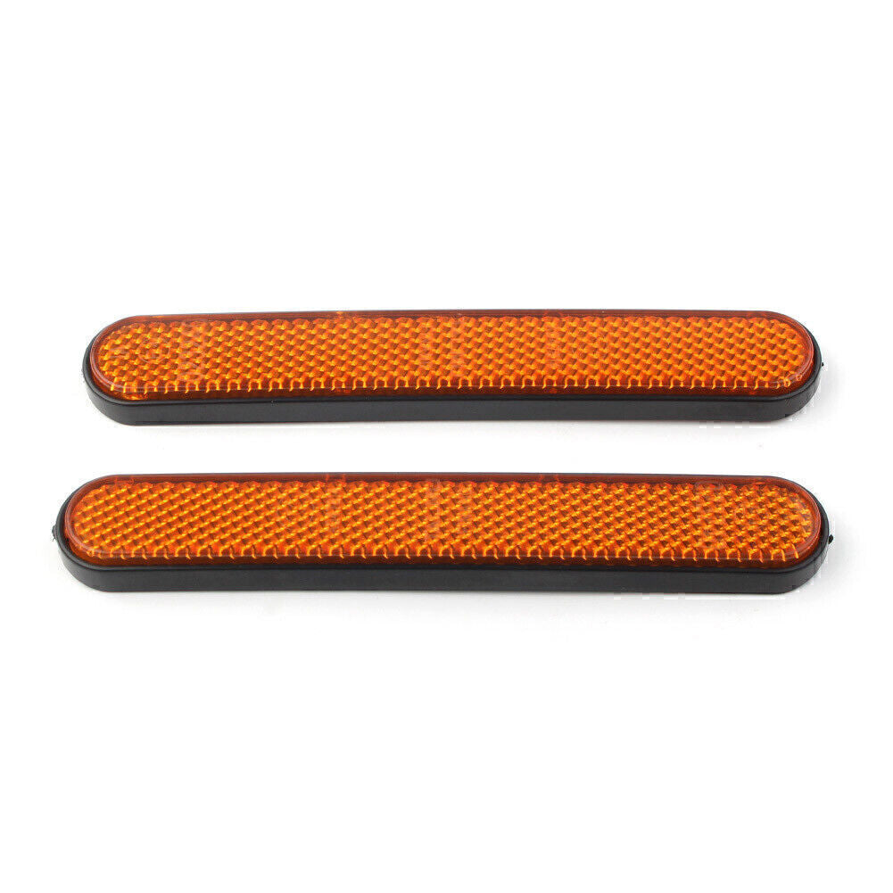 2xRear Mudguard Fender Reflector for Harley Sportster 883 1200 X48 A1 ABS Orange