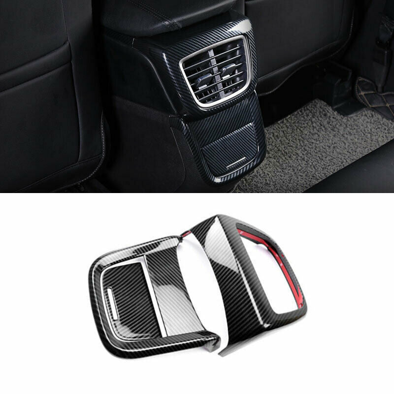 for Lincoln MKX 2016-2018 Carbon Fiber Interior Rear Air Vent Outlet Cover Trim