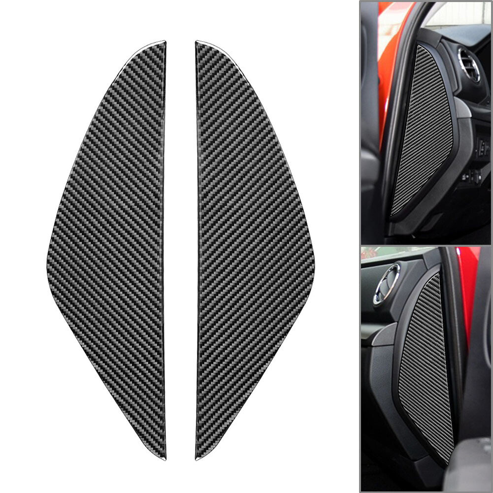 Door Anti-collision Cushion Cover Carbon Fiber Fit for Toyota Tundra 2014-2021 Black