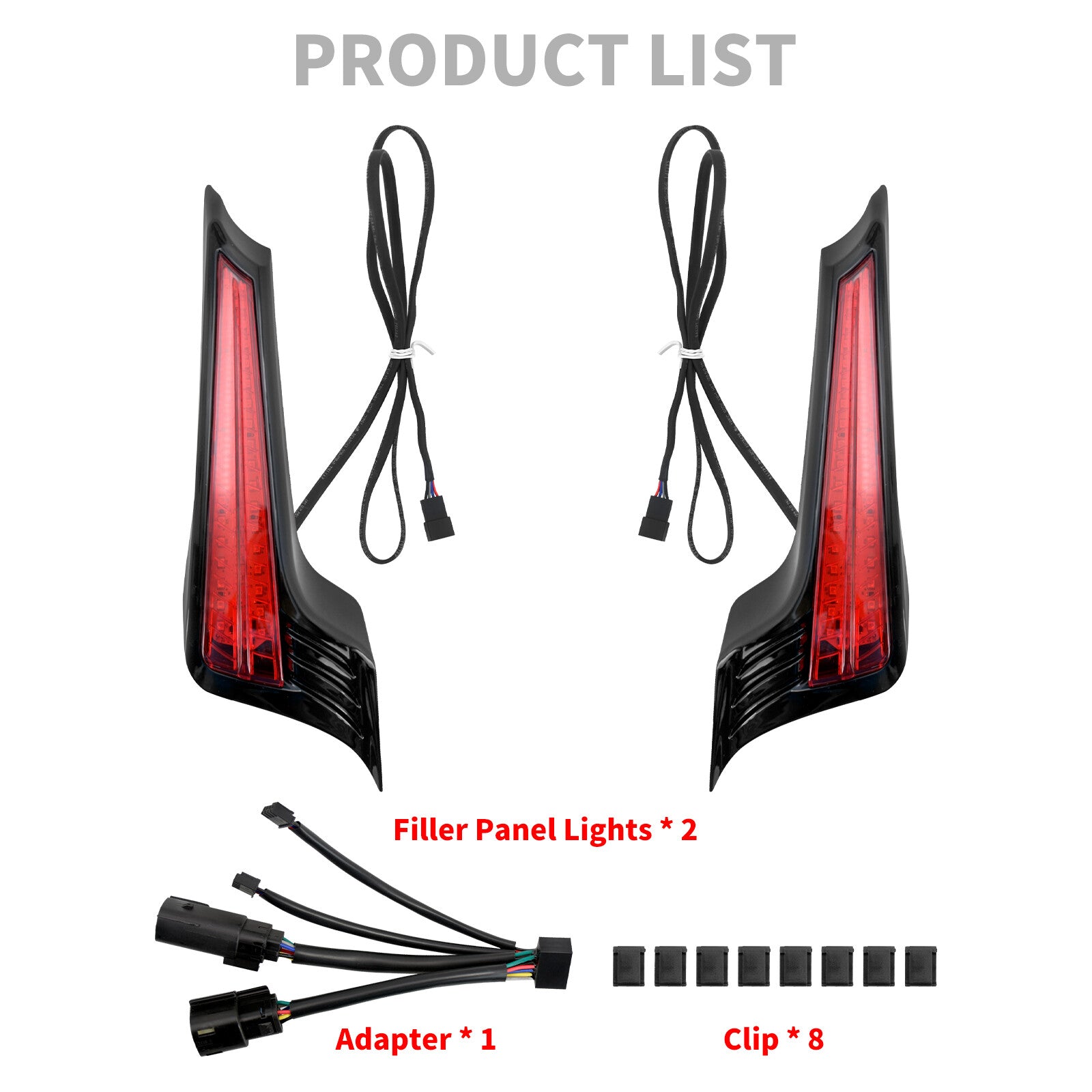 Rear Fender w/ Red Lens Turn Singal LED LightFits for Harley Street Road Glide