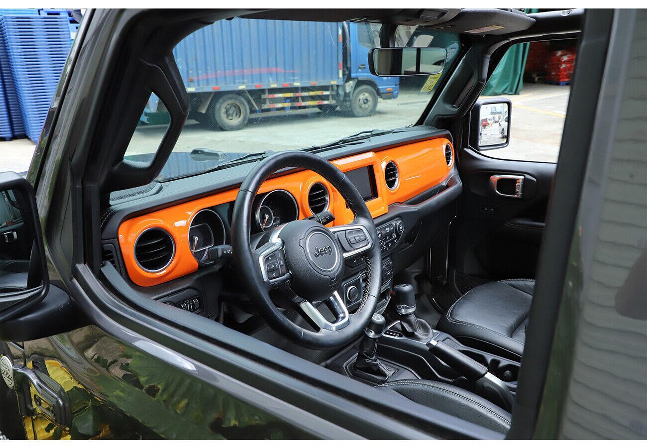 for Jeep for Wrangler JL JT 18-23 Orange Central Control Instrument GPS Panel Cover