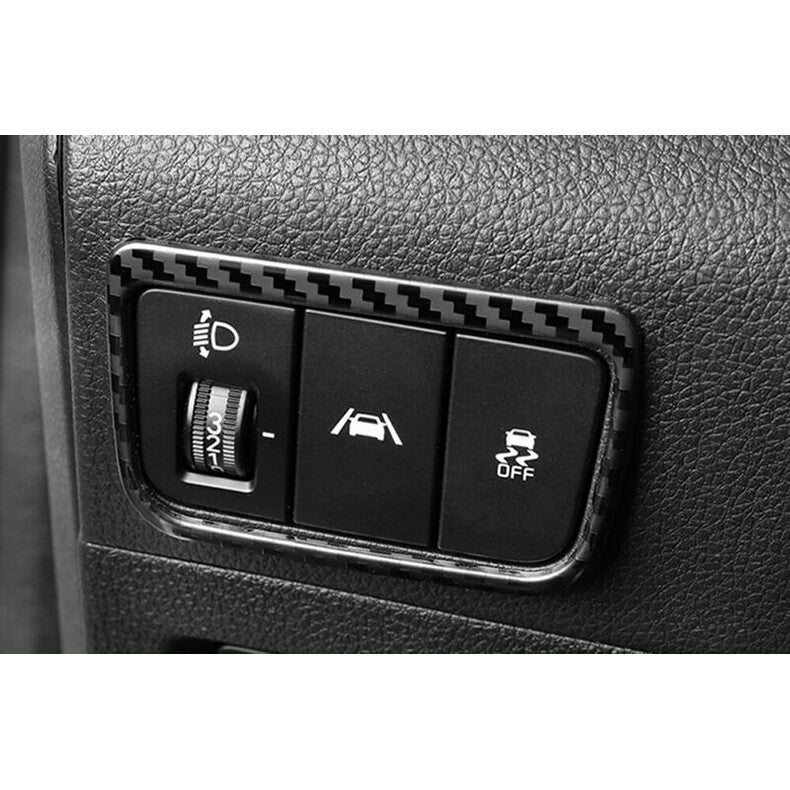 for Kia K5 2021-2023 carbon fiber steel Car Headlight Switch Button Cover Trim