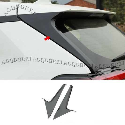Glossy Black Car Rear Side Window Moulding Trim Cover for Toyota RAV4 2019-2022