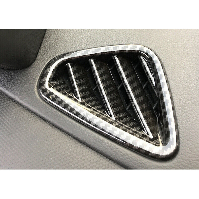 for Hyundai Kona 2018-2022 Carbon Fiber Car Dashboard Upper Air Outlet Vent Trim