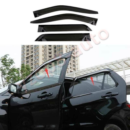 for Ford Explorer 2011-2019 ABS Black Window Visor Shade Sun Rain Guard Set 4Pcs
