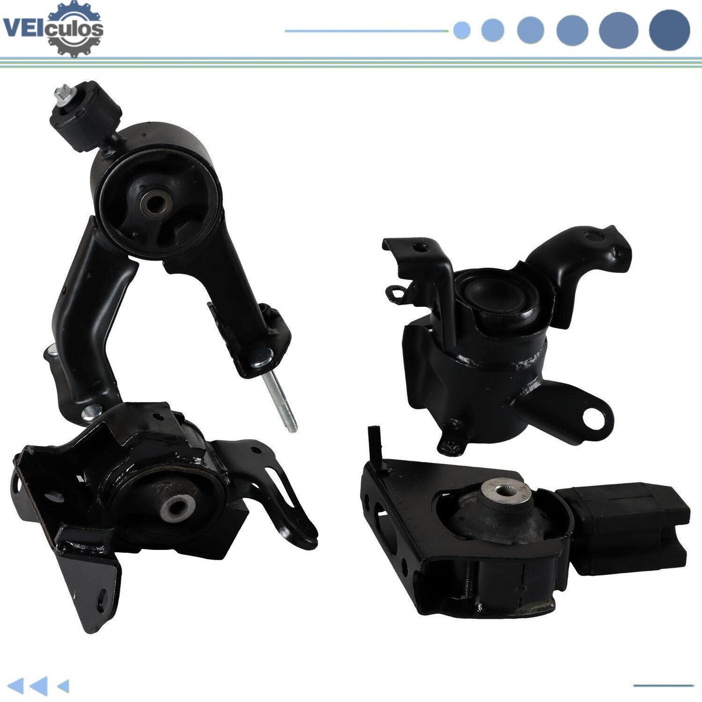 4Pcs Engine Motor Trans Mount Set For 2014-2019 for Toyota for Corolla 1.8L 12371-22260
