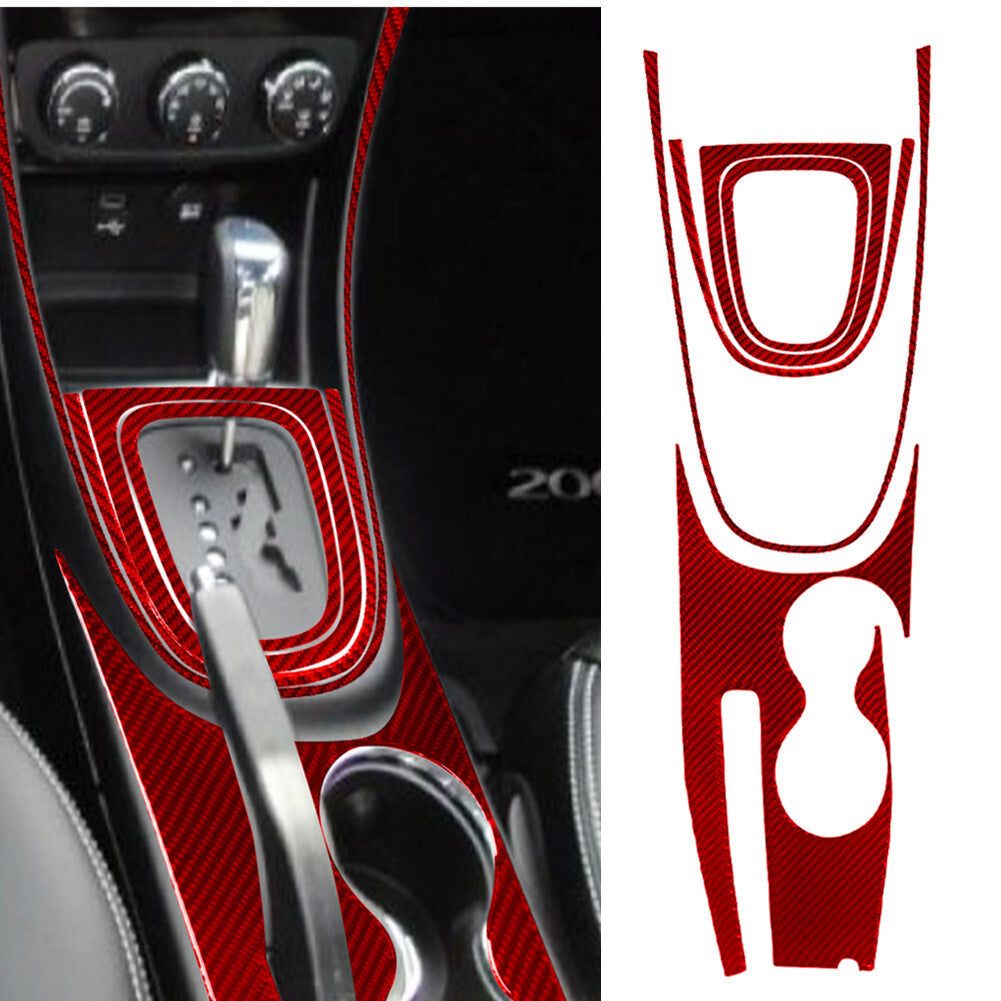 Red Carbon Fiber Automatic Gear Console Cover Trim for Chrysler 200 2011-2014