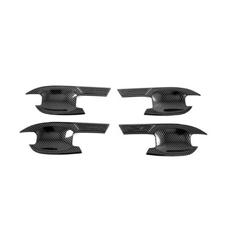 4Pc Carbon ABS Door Handle Bowl Molding Cover Trim for Hyundai for Elantra 2021-2023