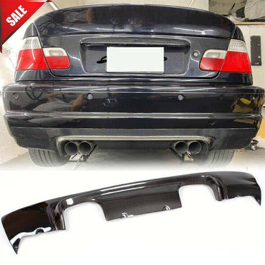 Carbon fiber rear bumper diffuser lip for BMW 3 Series E46 M3 Coupe 2000-2006