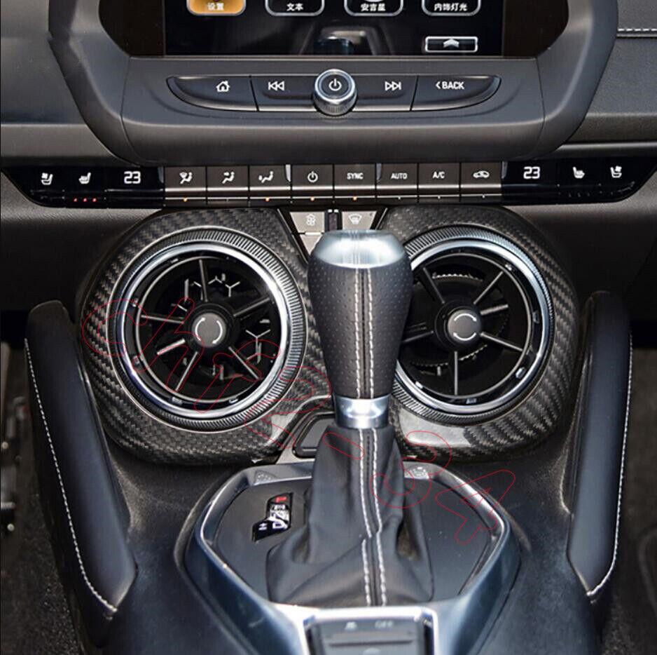 Carbon Central Center console Air Vent Outlet cover for Chevrolet Camaro 16-2022