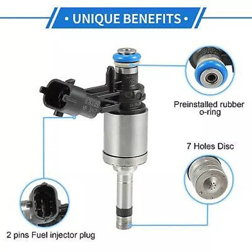BB5E-9F593-AA Fuel Injector for Ford Edge 2012-2014 2.0L Black 4-Piece Set