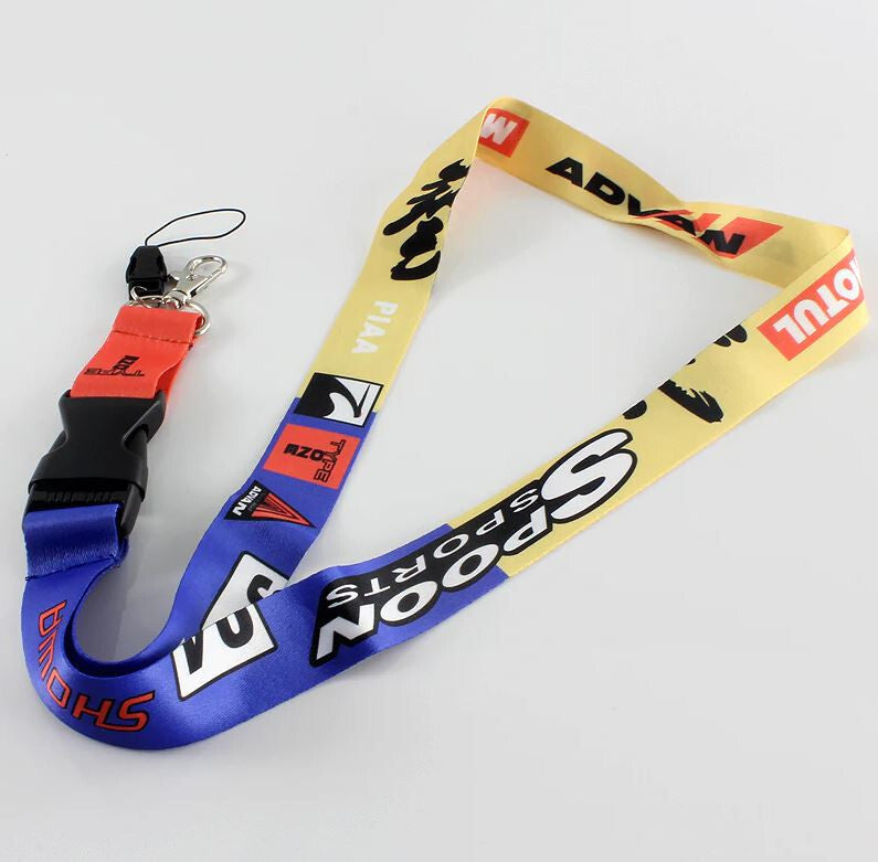 Car keychain, key ring, lanyard, credit card, bus ID card holder, HKS, black, suitable for Nissan .