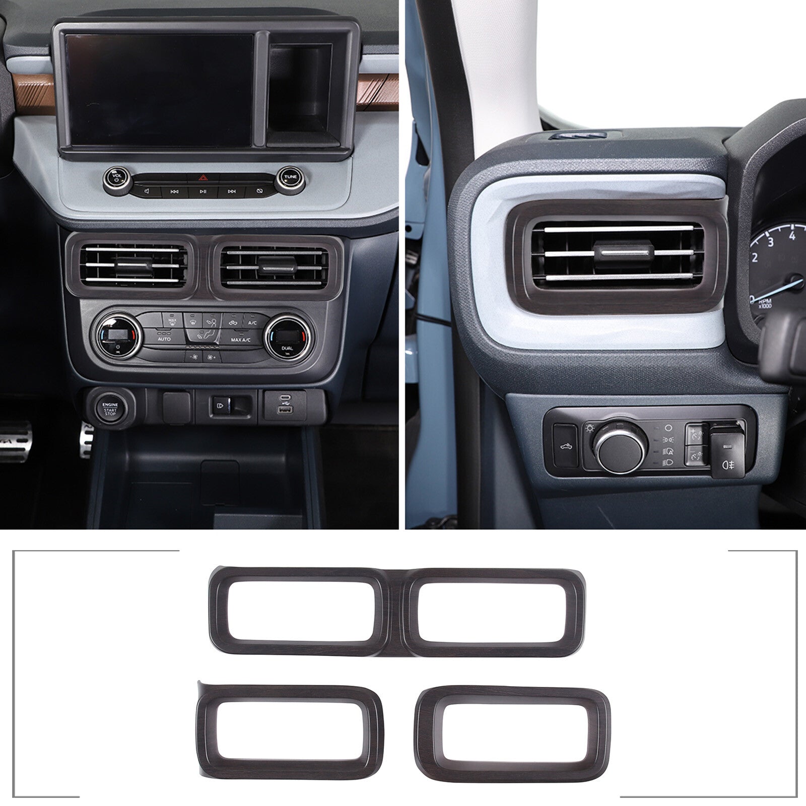Matte Black Tailgate Rear Handle Trim Protector Frame for Toyota Tundra 2022 - 2023