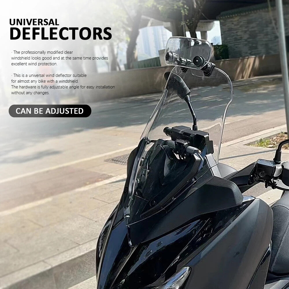 Universal Windscreen Deflector Spoiler Clamp-On All Motorcycle Models XADV TMAX