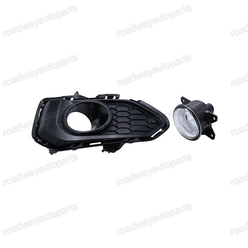 Right Front Bumper Fog Light Lamp w/ Cover Bezel Trim for Honda Fit 2017-2018