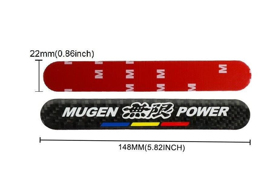 8-piece car door handle anti-scratch stickers, side fenders, rear badges, Mugen carbon
