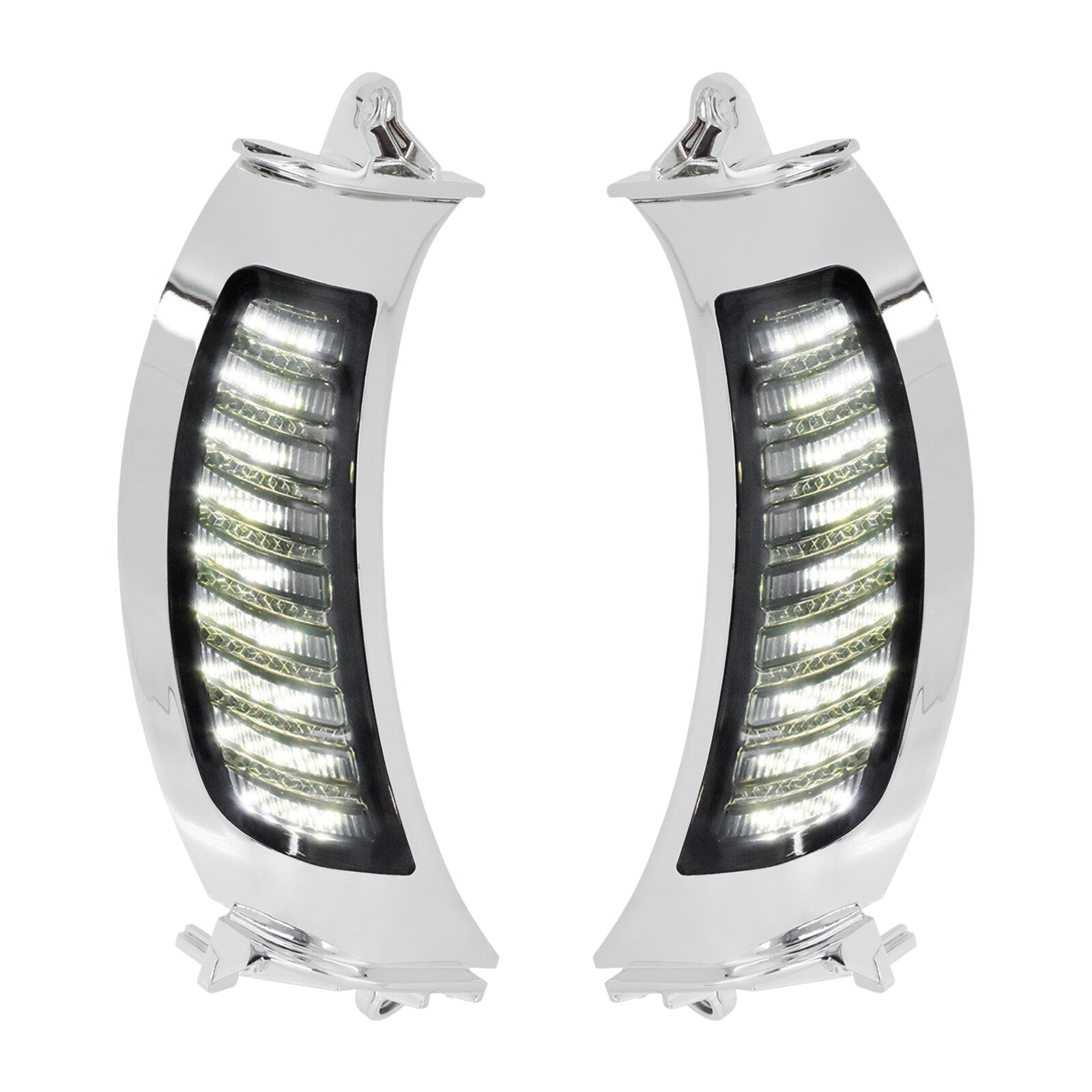 Chrome LED Side Marker Lamp Turn Singals Light Fit for Harley Road Glide 15-2023