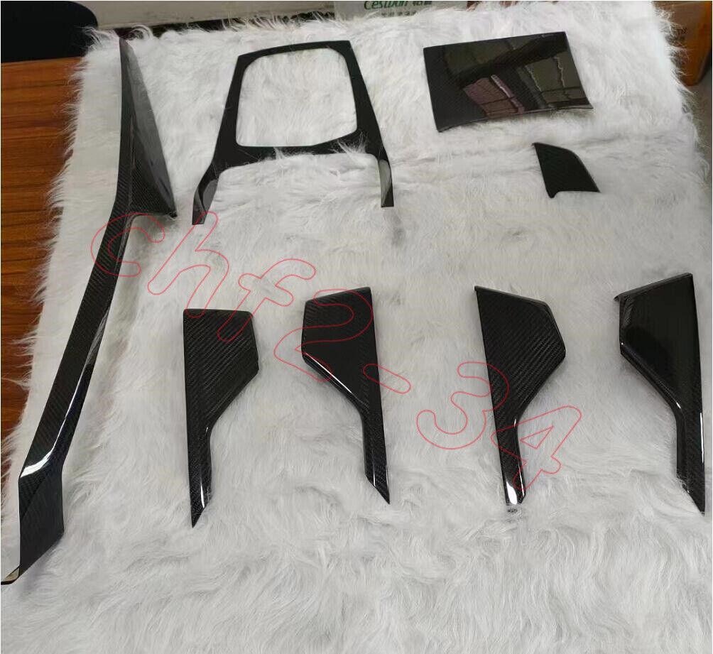 Fit for BMW X6 G06 2020-2022 Dry Carbon Fiber Interior Kit Decor Cover trim 8PCS