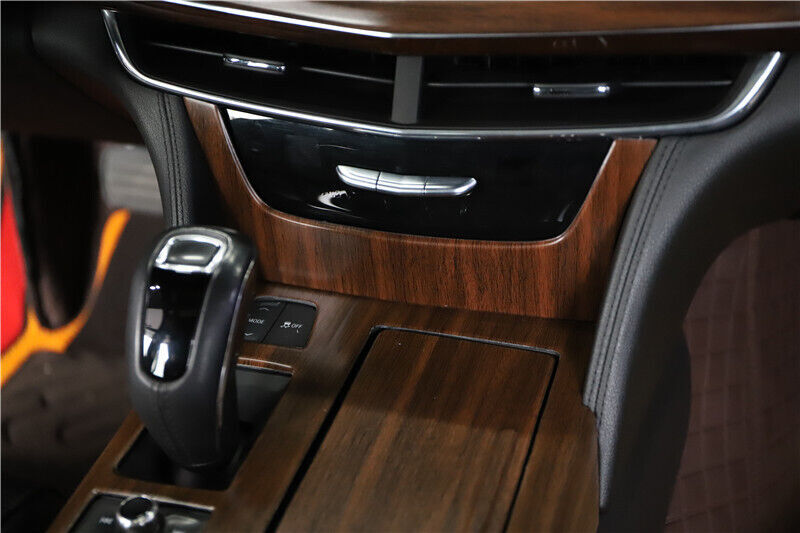 Car Inner U-shape Center Console Frame Fit for Cadillac CT6 2016-2020 Wood Grain