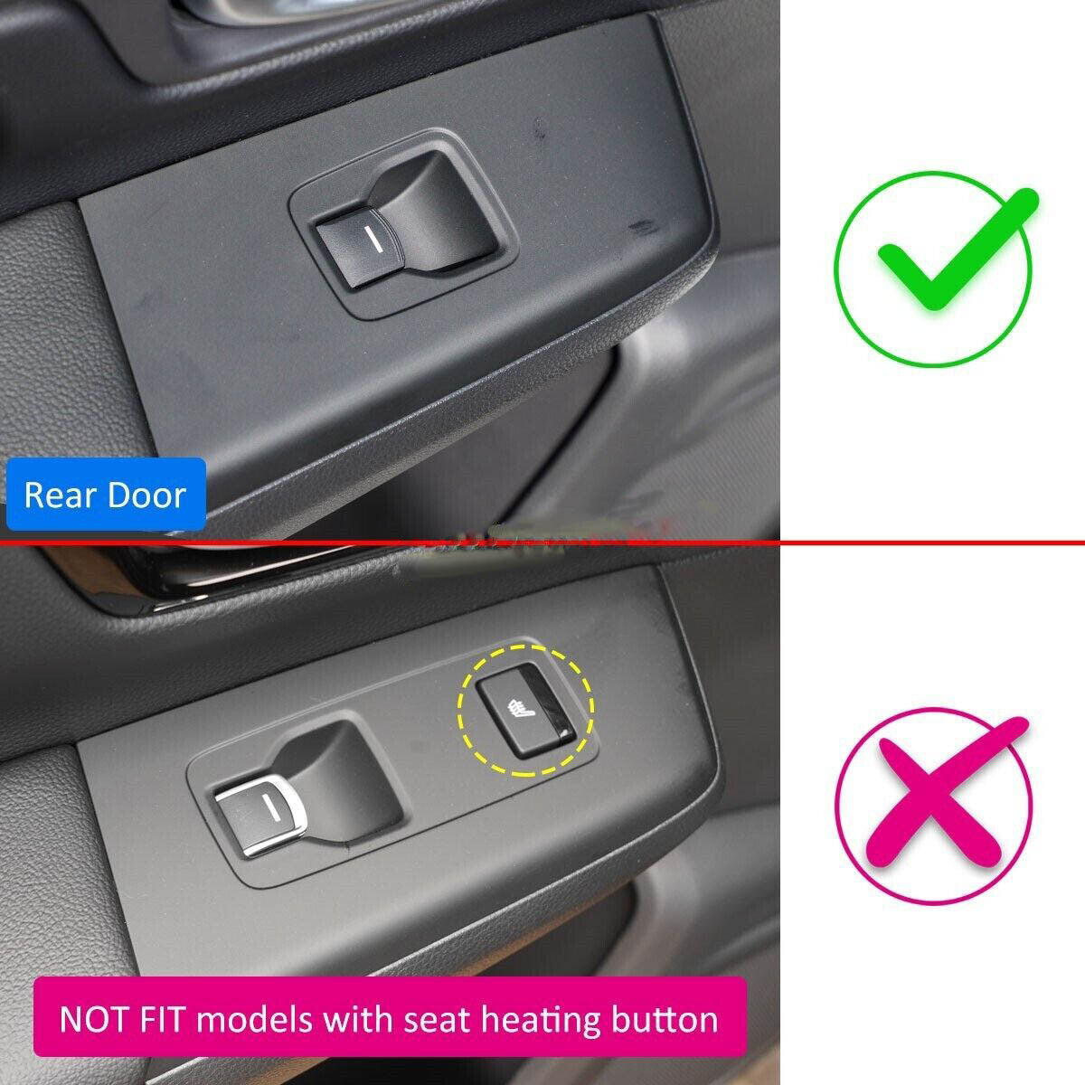 Carbon Fiber Car Door Window Switch Panel Cover Trim For 23-24 for Honda CR-V