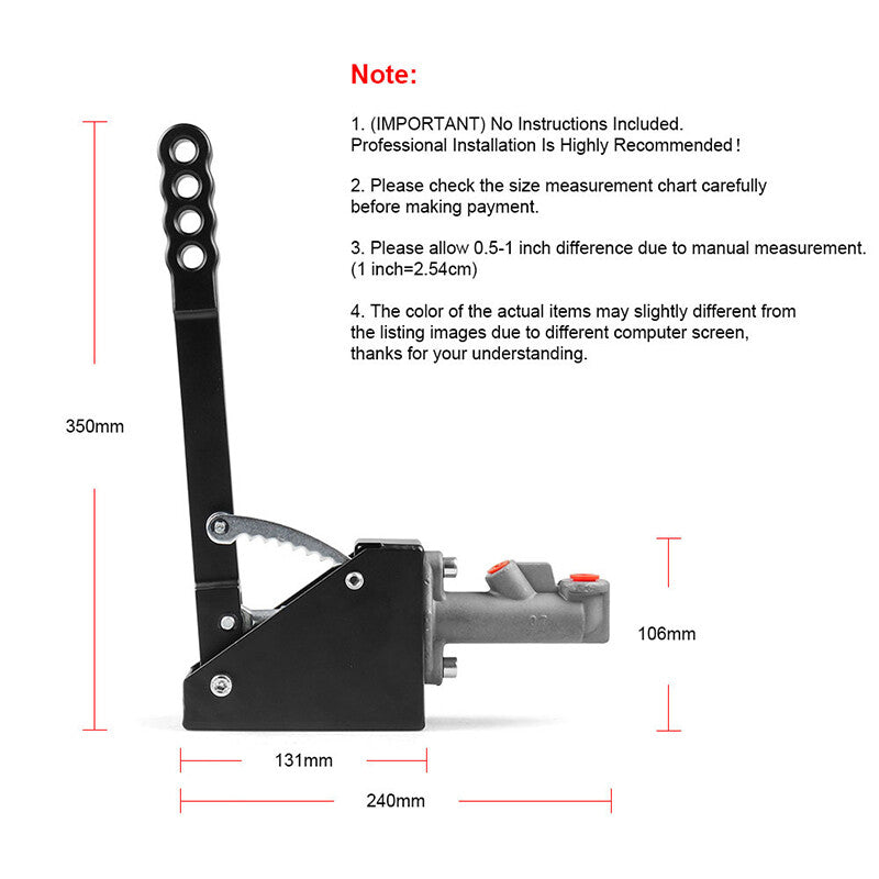 Universal Hydraulic Drift Rally E-Brake Racing Handbrake Lever Parking Black