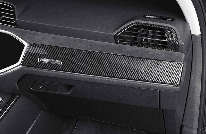 for Audi Q3 2019-21 ABS Carbon Fiber Middle Console Dashboard Side Strip Trim 1X