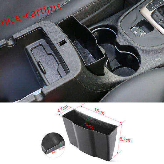 Black ABS Center Console Armrest Storage Box Holder Fits for Jeep Cherokee 2014+