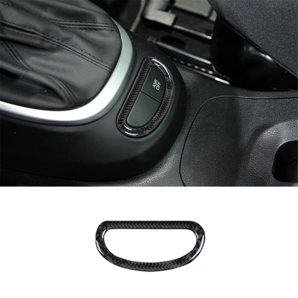 Carbon Fiber Gear Shift Console Button Trim For 2014-2017 for Fiat 500L