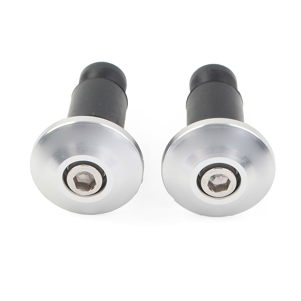 7/8 Handle Bar End Weights Handlebar Grips Cap Plug Dirt Bike Silver Motor