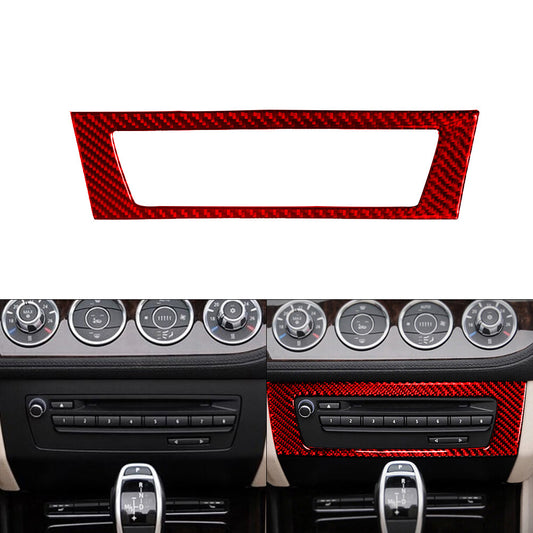 Red Carbon Fiber Radio & Navigaiton System Frame Trim for BMW Z4 E89 2009-2016