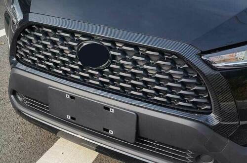 Front Bumper Center Hood Grill Mesh for Toyota for Corolla Cross 22-23 Carbon Fiber