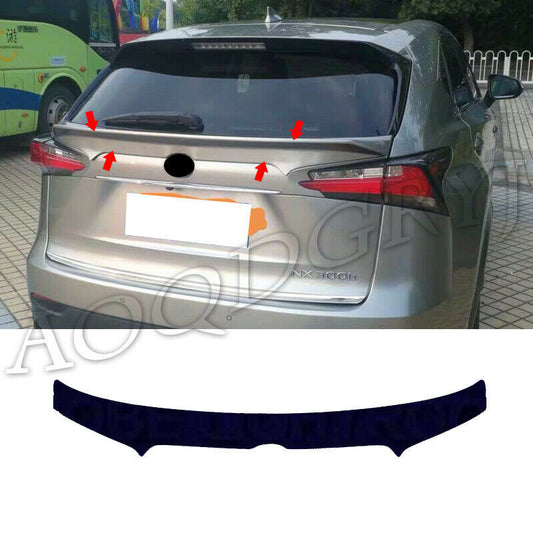 Unpainted Trunk Spoiler Middle Wing Trim Fit for LEXUS NX200T 300H 300 2015-2017